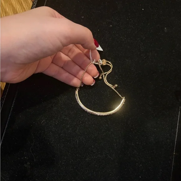 NWT Park Lane Purple Swarovski crystals bracelet, Pull chain closure - Picture 5 of 7